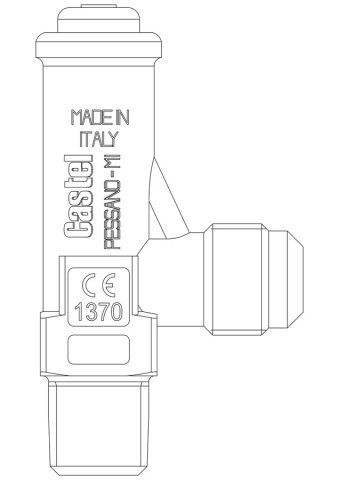 CASTEL SAFETY VALVE 1/4 - 3/8 (9 BAR)