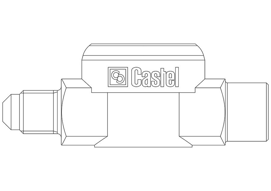 CASTEL GÖZETLEME CAMI 3/8 DİŞİ-ERKEK RAKORLU