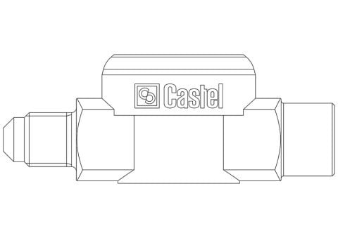 CASTEL GÖZETLEME CAMI 3/8 DİŞİ-ERKEK RAKORLU
