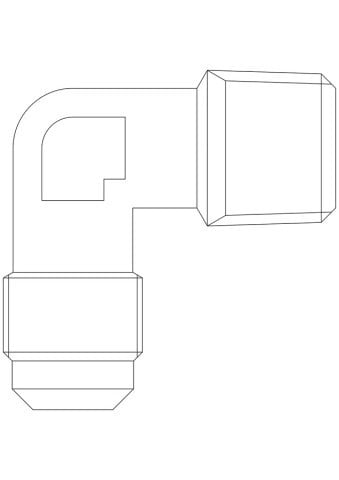 كوع نحاس كاستل 3/8 "- 3/8 '' NPT
