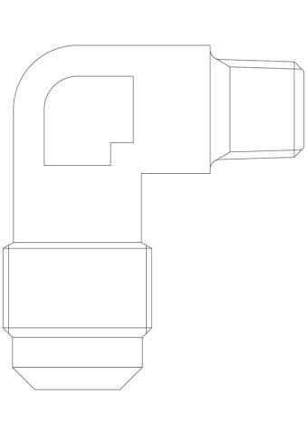 CASTEL BRASS ELBOW 1/4'' - 1/8'' NPT