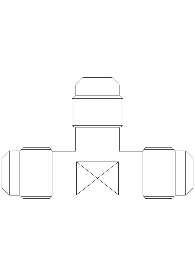 CASTEL PİRİNÇ TEE RAKORLU 1/4'' - 1/4'' - 1/4''