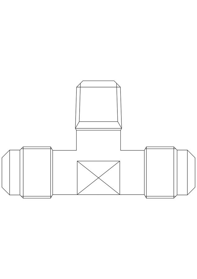CASTEL PİRİNÇ TEE 1/4'' - 1/8'' NPT - 1/4'' ERKEK